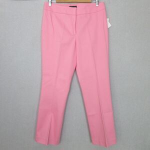 Focus 2000 Pants Womens 12P Petite Stretch Pink Textured Ankle Front Crease